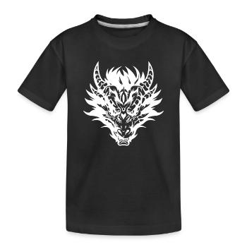 Kompliziertes Design der Stammesdrachenmaske - Kinder Premium Bio T-Shirt - Schwarz - Vorne