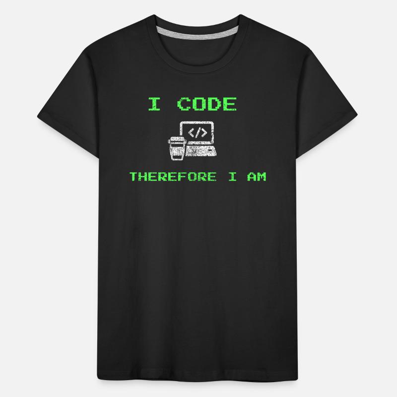 Ich programmiere, also bin ich – lustiges Entwickler-T-Shirt Kinder Premium Bio T-Shirt