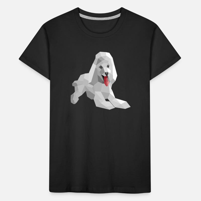 Caniche low poly élégant T-shirt bio Premium Enfant
