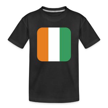 drapeau de la cote d ivoire - T-shirt bio Premium Enfant - noir - Devant
