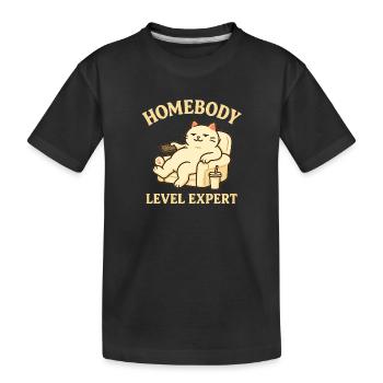 Casanier : Niveau Expert - T-shirt bio Premium Enfant - noir - Devant