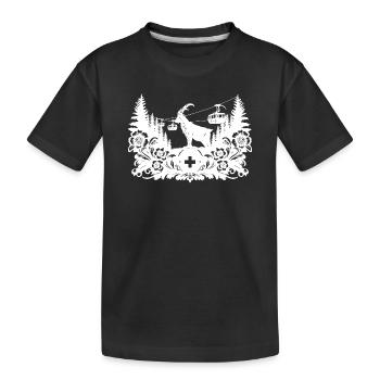 Steinbock_1_white_ - Kids' Premium Organic T-Shirt - black - Front