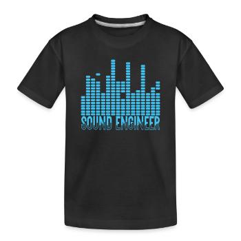Conception d’ondes d’ingénieur du son - T-shirt bio Premium Enfant - noir - Devant