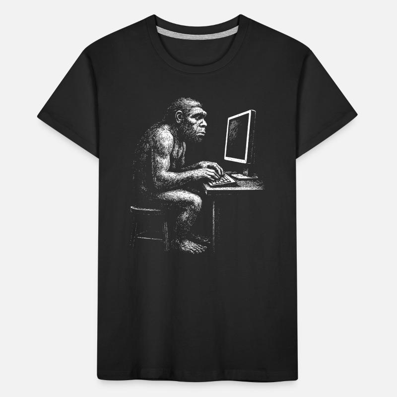 Digital Coder Homo Erectus Geschenk Kinder Premium Bio T-Shirt