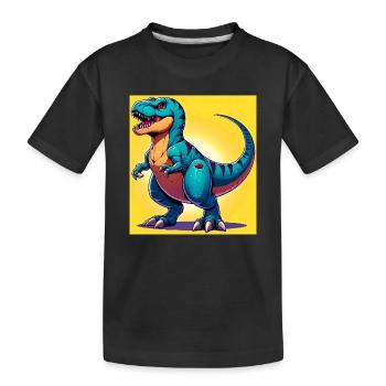 dinosaur - Kids' Premium Organic T-Shirt - black - Front