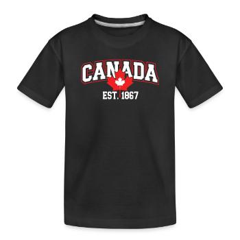Canada Patriotic Maple Leaf Design - T-shirt bio Premium Enfant - noir - Devant