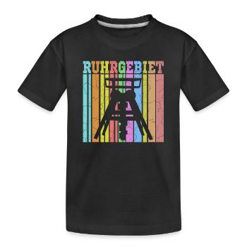 zeche ruhrgebiet - Kinder Premium Bio T-Shirt - Schwarz - Vorne