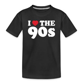 Buntes 90er-Jahre-Retro-Design - Kinder Premium Bio T-Shirt - Schwarz - Vorne