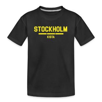 T-Shirt mit Stockholmer Sarg-Design - Kinder Premium Bio T-Shirt - Schwarz - Vorne