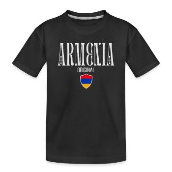 Originaire d’Arménie, né en Arménie - T-shirt bio Premium Enfant - noir - Devant