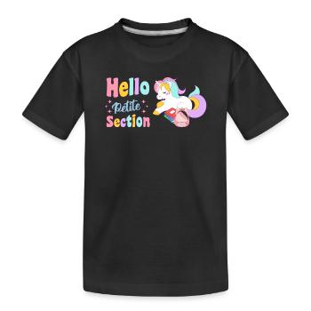 Hello Petite Section Rentrée Scolaire Maternelle - T-shirt bio Premium Enfant - noir - Devant