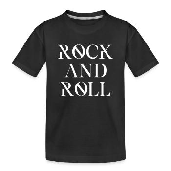 Rock'n'Roll Typografie Design - Kinder Premium Bio T-Shirt - Schwarz - Vorne