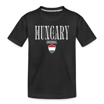 Originaire de Hongrie, né en Hongrie - T-shirt bio Premium Enfant - noir - Devant