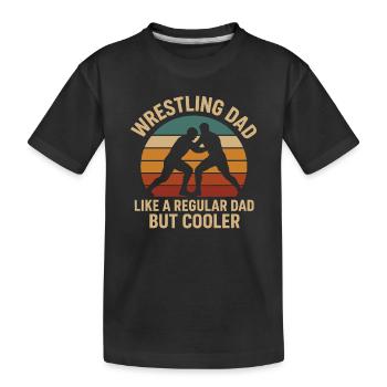 T-shirt hommage à papa de lutte - T-shirt bio Premium Enfant - noir - Devant