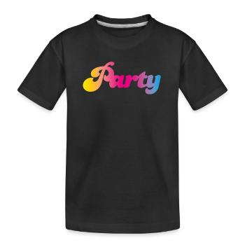Party Verlauf feiern Mallorca farbenfroh Farbe Fun - Kinder Premium Bio T-Shirt - Schwarz - Vorne