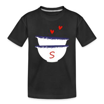 Lettre s bols breton - T-shirt bio Premium Enfant - noir - Devant