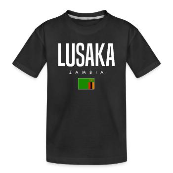 Lusaka Sambia - Kinder Premium Bio T-Shirt - Schwarz - Vorne