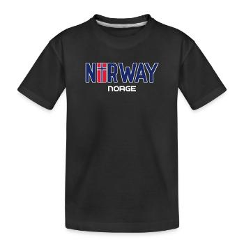 Norvège - Norvège - Norvège - Drapeau - Scandinavie - T-shirt bio Premium Enfant - noir - Devant