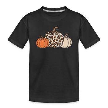 Pumpkins for Halloween - Kids' Premium Organic T-Shirt - black - Front