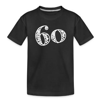60. 60 ANS. 60e ANNIVERSAIRE. ANNIVERSAIRE 60 ANS. - T-shirt bio Premium Enfant - noir - Devant