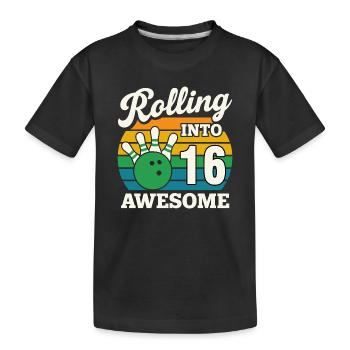 Auf dem Weg zur Feier zum 16. Geburtstag - Kinder Premium Bio T-Shirt - Schwarz - Vorne