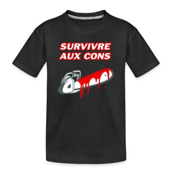 Survivre aux cons - T-shirt bio Premium Enfant - noir - Devant