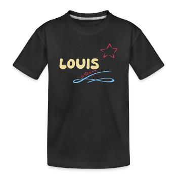 Geschenk für Louis - Kinder Premium Bio T-Shirt - Schwarz - Vorne