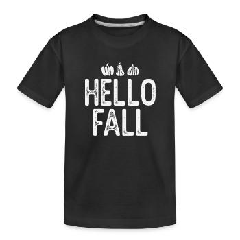 Citrouilles d’automne de style rustique - T-shirt bio Premium Enfant - noir - Devant