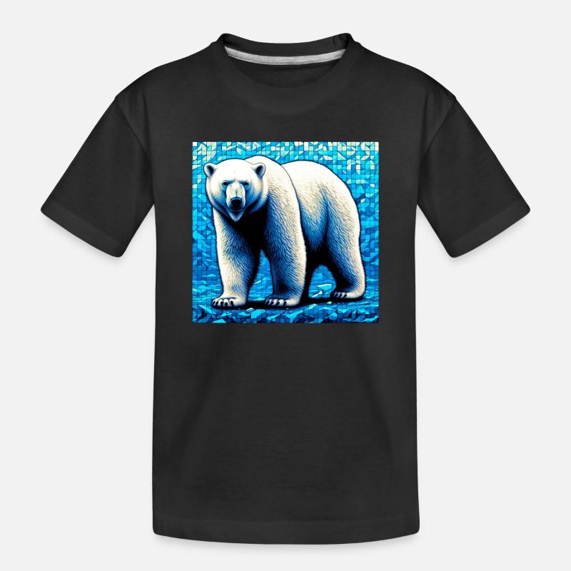 Eisbär - Kinder Premium Bio T-Shirt - Schwarz