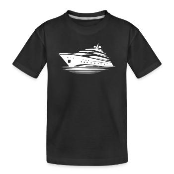 Luxus auf den Wellen Kreuzfahrtträume Urlaub - Kinder Premium Bio T-Shirt - Schwarz - Vorne