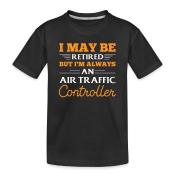 Motif d'aviation amusant - T-shirt bio Premium Enfant - noir - Devant