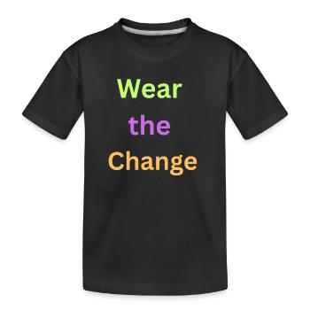 Renforcer la conception typographique du futur - T-shirt bio Premium Enfant - noir - Devant