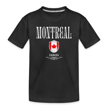 Montréal Canada, design élégant et minimaliste - T-shirt bio Premium Enfant - noir - Devant
