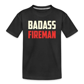Combatant firefighter badass - Kids' Premium Organic T-Shirt - black - Front