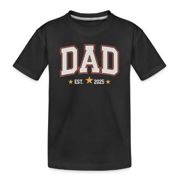 Benutzerdefiniertes Papa-Geburtstags-Icon-Design - Kinder Premium Bio T-Shirt - Schwarz - Vorne