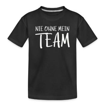 Mon équipe - T-shirt bio Premium Enfant - noir - Devant