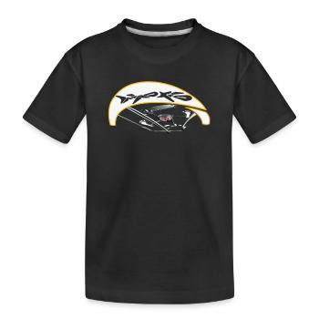 Aktiver Kiter mit dynamischer Flugbahn - Kinder Premium Bio T-Shirt - Schwarz - Vorne
