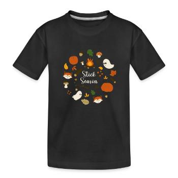 Stick Season - Kids' Premium Organic T-Shirt - black - Front