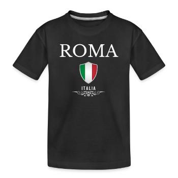 Rome Italy, elegant minimalist design - Kids' Premium Organic T-Shirt - black - Front