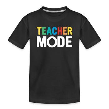 Lehrer-Design mit bunten Buchstaben - Kinder Premium Bio T-Shirt - Schwarz - Vorne