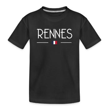 Rennes - Kinder Premium Bio T-Shirt - Schwarz - Vorne