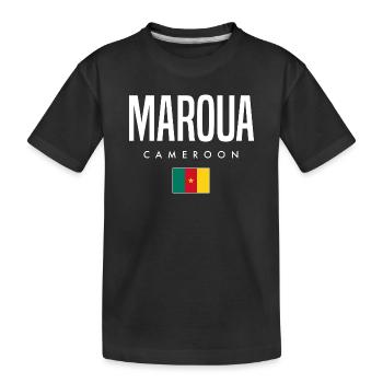 Maroua Kamerun Kameruner - Kinder Premium Bio T-Shirt - Schwarz - Vorne