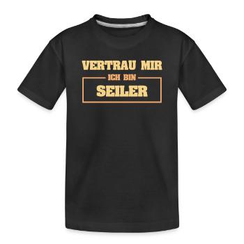 Lustig Seiler - Kinder Premium Bio T-Shirt - Schwarz - Vorne