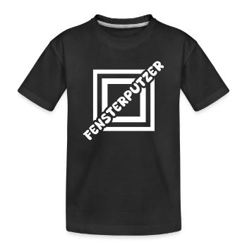 Window cleaning as a job - Kids' Premium Organic T-Shirt - black - Front