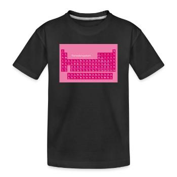 Periodic Table Poster Pink - Kids' Premium Organic T-Shirt - black - Front