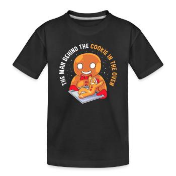 Werdende Väter Werdender Papa - Kinder Premium Bio T-Shirt - Schwarz - Vorne