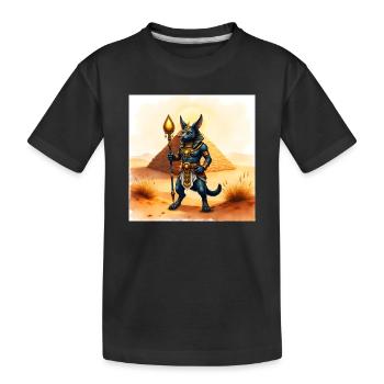 Xylophone égyptien mi-humain - T-shirt bio Premium Enfant - noir - Devant