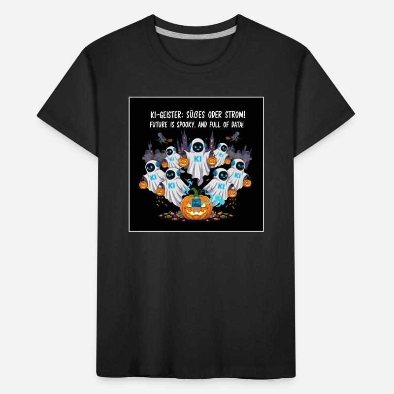 KI-Geister: Süßes oder Strom ! Kinder Premium Bio T-Shirt