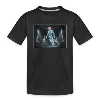 Fantôme numérique dans la maison hantée - T-shirt bio Premium Enfant - noir - Devant