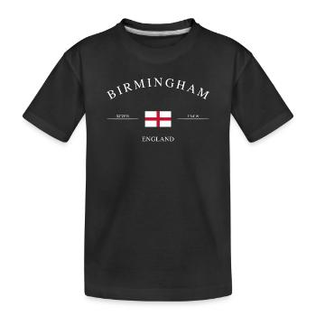 Birmingham England – Holiday Souvenir &amp; Gift - Kids' Premium Organic T-Shirt - black - Front